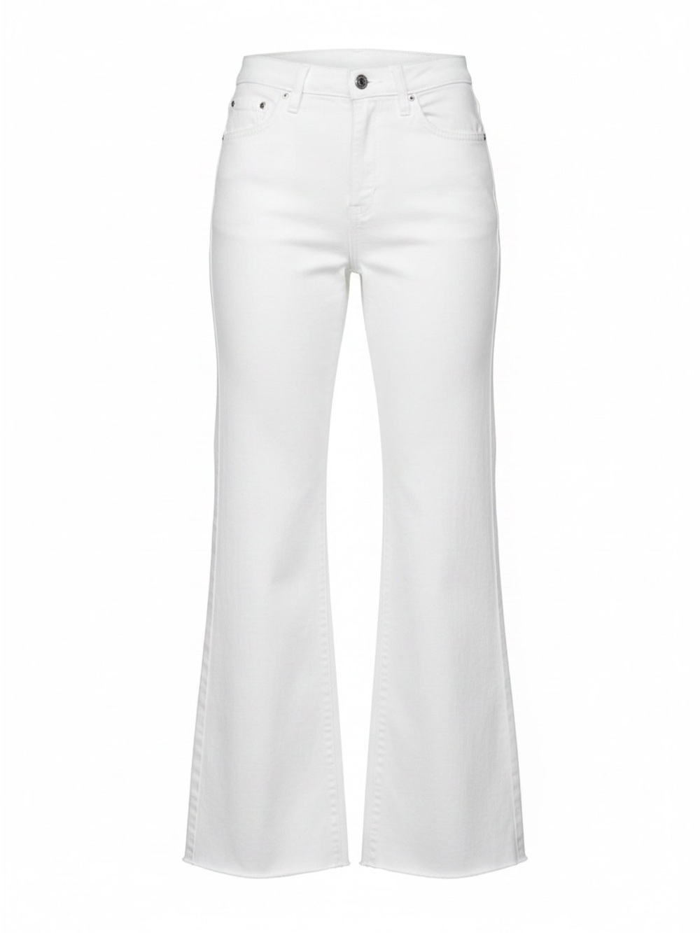 MOTHER The HUSTLER Roller Ankle Fray Jeans Fairest of Them All White Size 28 NWT